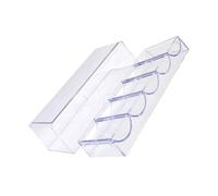 FRCOLOR Portatile Custodia per Chip in Acrilico Scomparti Cassettiera per Fiches da Poker, Trasparente e Compatta per Conservazione e Trasporto Gioco