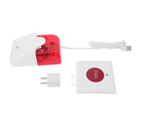FRCOLOR Pulsante di Emergenza Wireless Bianco in Plastica per Anziani e Disabili Installazione Rapida per Assistenza in Bagno Pubblico e Cure Infermieristiche