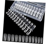 FRCOLOR Punte per Unghie Finte Trasparenti Quadrate, 240 Pezzi, Copertura Completa per Estensione Unghie Lunghe, Resistenza e Leggerezza per Manicure Fai da Te Artist Professionali