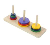 FRCOLOR Rompicapo Torre Hanoi Legno Colorato Intellettuale per Adulti e Puzzle Educativo per Sviluppo e Abilità Materiale Sicuro e Superficie Liscia