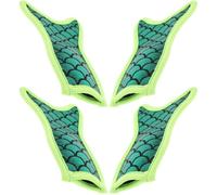 FRCOLOR Sacchetti Riutilizzabili per Ghiaccioli 4 Pezzi, Supporti a Forma di Sirena in Gomma e Poliestere, Verde, Adatti a Barrette di Yogurt, per e Concerti Colore Casuale
