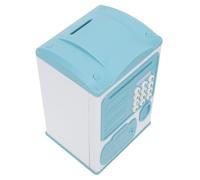 FRCOLOR Salvadanaio Elettronico per Sensore Impronte Digitale e Password Scatola Risparmio Contanti Automatica Atm Mini Portamonete Blu per Domestico