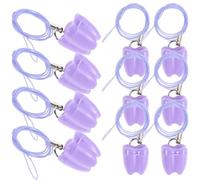 FRCOLOR Scatola dei Ricordi Denti da Latte per Bambini, Mini Scatola Portadenti in Pp Resistente con Cordino, Organizer per Denti da Latte e Primi Ricordi Neonati, Scatolina Porta Dentini