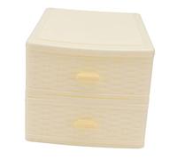 FRCOLOR Scatola Organizzazione Cosmetici Strati per Dormitorio Organizer per Gioielli e Accessori Compatta e Design e Alla Moda Beige
