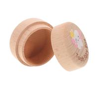 FRCOLOR Scatola Porta Denti Latte in Legno Per Ragazzo Ragazza Piccola Organizer Sicuro Per Dentini e Capelli Ragazzo Ragazza Custodia Ricordo Infantile Versatile e Liscia Al