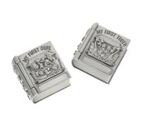 FRCOLOR Scatole Portaoggetti Per Denti Da Latte e Chioma Ricci Per Bambini, Custodie in Metallo Ornamenti Animali, Sicure e Leggere Per Conservare i Primi Dentini e Ricordi Di Neonati, Set Da 2 Pezzi