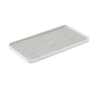 FRCOLOR Scolapiatti Vassoio Drenante Rettangolare a Doppio Strato per Cucina e Soggiorno, Materiale Plastico Resistente Antiscivolo per Uso Quotidiano