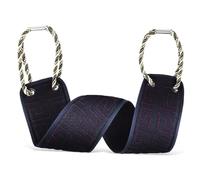 FRCOLOR Scrubber Esfoliante per Corpo e Luffa per Lavaggio della Schiena Doppio Lato Doppie Maniglie, Asciugamano Esfoliante Doccia in Luffa Blu Scuro per Bagno Quotidiano della Pelle