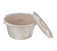 FRCOLOR Sedia Comoda Wc per Anziani e Donne in Gravidanza Secchio in Pp, Design Coperchio per Isolare Odori, Resistente Fino a 80kg per Casa e Hotel