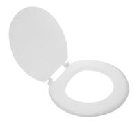 FRCOLOR Sedile Morbido Stabile Schiuma Wc Bianco Design in Spesso e Copriwater Facile da Pulire Classico e Sostituzione per Bagno