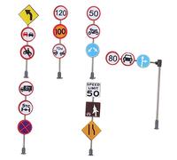 FRCOLOR Segnali Stradali per Modelli Plastica Sicura e Colorata Gioco Educativo di Segnaletica per Ragazzi e Ragazze Stimola e Apprendimento Regole Traffico