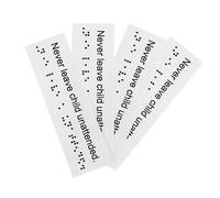 FRCOLOR Segni Braille in PVC 4 Pezzi per Non Vedenti, Etichette Portatili e Resistenti per Casa e Scuola, Facilita la Comunicazione