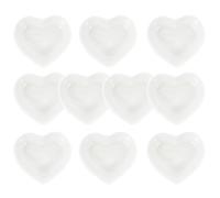 FRCOLOR Set 10 Pezzi Mini Ciotole in Ceramica a Forma di Cuore, Piatti per Salsa e Condimenti, Ciotoline per Immersione per Casa, Ristorante e Intrattenimento Riutilizzabile