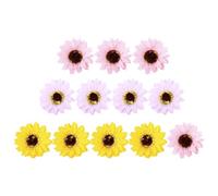 FRCOLOR Set 12 Pezzi Saponi Fiore a Forma di Girasole Oro e Rosa, Saponette Profumate Decorativa per Compleanno Funzione Nutriente e Pulizia Mani
