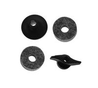 FRCOLOR Set 2 Pezzi Accessori per Batteria Rondelle in Feltro Nero e Plastica, Riduzione Rumore e Facile Installazione per Cymbals e Drum Colore Casuale
