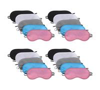 FRCOLOR Set 20 Maschere per Dormire Oscuranti per Occhi, Morbide e Regolabili, Mascherine per Sonno Profondo, per Viaggi, Pigiama Party e Relax