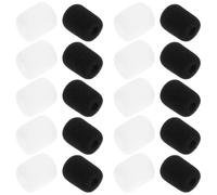 FRCOLOR Set 20 Pezzi Parabrezza Antivento per Microfono Lavalier, Copertura in Spugna per Microfono Auricolare, Riduttore Rumore Vento per Registrazioni Chiare e Protezione Polvere,
