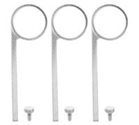 FRCOLOR Set 3 Anelli Valvola per Tromba in Metallo con Viti, Accessori Scorrevoli per Valvole B, Supporto Antiscivolo Ergonomico per Scuole, Bande e Uso Professionale