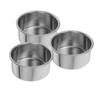 FRCOLOR Set 3 Mini Teglie Rotonde per Torte in Acciaio Inox 10 Cm, Tortiere Piccole per Dolci e Crostate, Antiaderenti e Facili da Pulire, per Cucina Domestica e Ristorazione