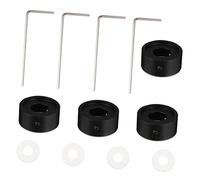 FRCOLOR Set 4 Topper Pedale Per Effetto Chitarra in Lega Di Alluminio Nero, Copripulsante Con Vite Per Interruttore a Pedale, Accessori Leggeri e Resistenti Per Musicisti