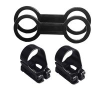 FRCOLOR Set 4pezzi Ganci Flessibili Nero per Maschera e Boccaglio da Immersione in Silicone e ABS Adattamento per Snorkeling