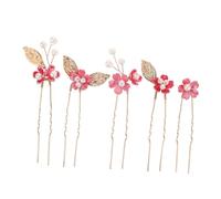 FRCOLOR Set 5 Pezzi Fermacapelli Donna per Matrimonio, Accessori Chioma Sposa in Lega di Zinco, Leggeri e Comodi, Design Fiore a Cinque Petali Elegante e Romantico per Occasioni Speciali