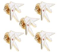 FRCOLOR Set 5 Spille a Forma di Colomba e Cuore in Lega Smaltata, Spilla da Bavero Leggera per Abiti, Cappelli e Borse, Accessorio Gioiello da Donna per Eventi, Ufficio e Regalo