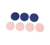 FRCOLOR Set 7 Pezzi Spugnette per Trucco Bignè Rotondo in Spugna, Piumini da Cipria per Fondotinta Liquido e Polvere, Uso Asciutto e Bagnato, per Make Up Viso Donna