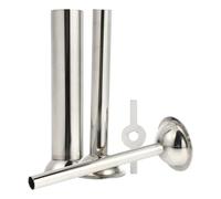 FRCOLOR Set Accessori per Salsicce in Acciaio Inox 420 da 3 Pezzi Imbuto e Supporto, Tubi di Riempimento Diametro 14/19/25 Mm per Tritacarne da 55 Mm, Utensili per Produzione Salsicce