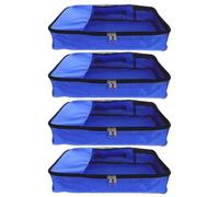 FRCOLOR Set con Cerniera Liscia 4 Pezzi Oxford Organizer da Viaggio e Design Traspirante a Rete per Massimizzare Spazio Valigia in Vari Scenari di Viaggio