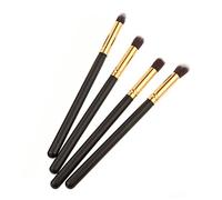 FRCOLOR Set Da 4 Pezzi Kit Pennelli Trucco Occhi Fondotinta Spazzole in Pelo Sintetico Pennelli Per Ombretti Professionali Eyeliner Pennelli Per Sopracciglia Ombretto in Crema Black