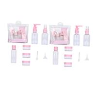 FRCOLOR Set Da Viaggio Con 4 Contenitori Riutilizzabili Per Liquidi Flaconi Spray Con Pompa Per Shampoo Lozione Crema Design A Prova Di Perdite