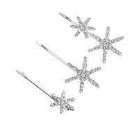 FRCOLOR Set Di 3 Fermagli Per Con Strass A Forma Di Stella in Argento Accessori Per Da Donna Copricapo Da Sposa Festa Di Carnevale