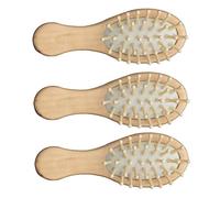 FRCOLOR Set Di 3 Pettini Con Cuscino Mini Spazzola Per La Dei Pettine in Legno Multiuso Per