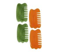 FRCOLOR Set di 4 pennelli per massaggiare i capelli, gua-Sha, per massaggiare la testa, per massaggiare la pelle, universale, per massaggi