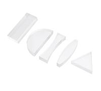 FRCOLOR Set di 5 Ottiche Facili da Usare Convesse e Concave e in Acrilico Bianco, Professionali per Esperimenti di Fisica e Insegnamento Scolastico