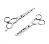 FRCOLOR Set Di Forbici Sfoltitrici Per 6 Forbici Piatte A 5 5 Denti Kit Per Parrucchieri Grembiule in Tessuto Per Barbieri