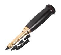 FRCOLOR Set di Punzoni per Pelle in Metallo Facile da Usare ed Efficiente 6 Teste Intercambiabili da 1,5 a 4 Mm per Perforatore Cintura e Cinturini Orologio, per Lavori in Pelle
