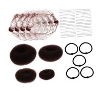 FRCOLOR Set Di Retine Per Essenziali Per Donne Kit Da 32 Pezzi Per Francesi Copri Chignon in Rete Invisibile Strumento Per Coda Di Cavallo Per Lo Styling Per Feste E Matrimoni