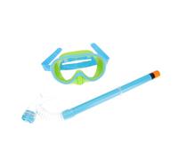 FRCOLOR Set di Snorkeling con Maschera in Silicone e Cannuccia Abs Antifog Adatto per Nuoto e Immersioni Junior