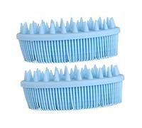 FRCOLOR Set Di Spazzole Da Bagno Per Neonati 2 Spazzole Massaggianti in Silicone Per Neonati Delicate Sulla Generazione Di Bolle Portatili Per Uso Domestico Per I -genitori.