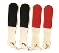 FRCOLOR Set Di Strumenti Per La Dei Piedi 4 Lime Per Pedicure in Legno Attrezzo Per La Rimozione Delle Pelli Morte Raspa Scrub Per Piedi