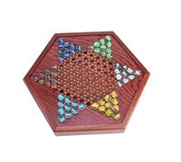 FRCOLOR Set in Legno per e Adulti con Biglie Colorate Scacchiera Esagonale in Legno da Tavolo per Intrattenimento e Speciali