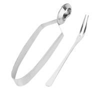 FRCOLOR Set Pinze e Forchetta per Lumache in Acciaio Inossidabile Resistente al Calore, Utensili da Cucina Pratici per Servire Lumache e Crostacei, Adatti per Cena Formale e Uso