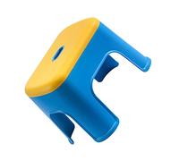 FRCOLOR Sgabello Antiscivolo per Sediolina per Lavare Design Resistente Blu e Giallo per Uso e Scuole