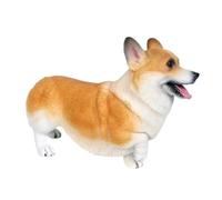 FRCOLOR Simulazione Welsh Corgi in Plastica Giocattolo Educativo Animale per Figura Realistica per Apprendimento e Decorazione Casa Ufficio Regalo Cognitivo per Ragazzi e Ragazze