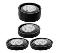 FRCOLOR Sordina Magnetica per Piatti 4 Pezzi, Silenziatore Magnetico Resistente per Batteria e Campanacci, Materiale Magnete Nero, per Prove e Spettacoli