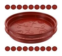 FRCOLOR Sottovasi Rotondi in Plastica per Fiori 20 Pezzi, Vassoi per Piante Che Prevengono Fuoriuscita Acqua e Terriccio, per Uso Interno ed Esterno