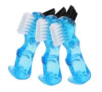 FRCOLOR Spazzola Mini per Protesi Dentaria, 3 Pezzi, Set da Viaggio Blu, Setole Fini e Design Compatto per Pulizia Quotidiana
