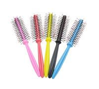 FRCOLOR Spazzola per capelli mossi con setole rotonde in plastica pettine rotante per styling capelli ondulati resistente e facile da usare adatta per acconciature Colore